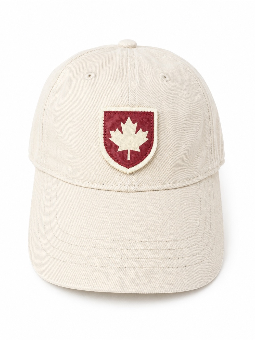 Vintage Canada maple leaf woven shield patch 100% cotton adjustable baseball cap